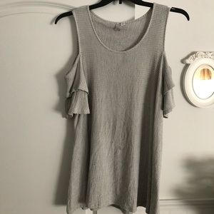 Elle Cold Shoulder Striped Top